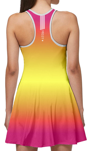 Imagem 2 de 6 de Vestido Beach Tennis C/ Shorts Degrade Rosa Beachwear