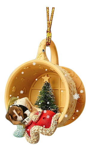 2 Colgante De Perro Festivo Para Árbol De Navidad 2 Piezas
