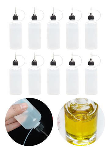 10 Uds. Botellas Con Punta De Precisión, Botellas 60ml