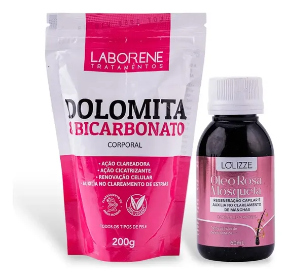 Kit Clareador Dolomita E Oleo De Rosa Mosqueta - Laborene