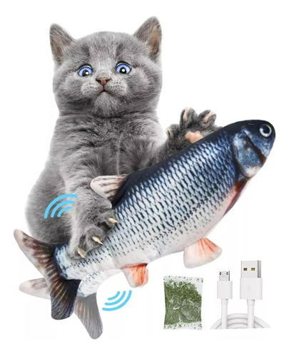 Juguetes Gato Eléctrico Pez Con Catnip Pescado Para Gatos