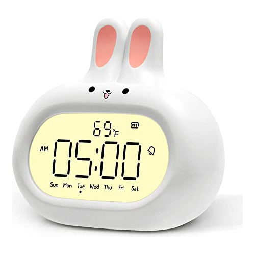 Reloj Despertador Digital De Conejo Modo Semanal/7 Día...