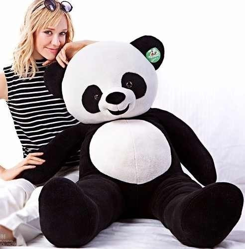 Urso Panda Grande De Pelúcia 1,20 Metros 120cm Já Vai Cheio