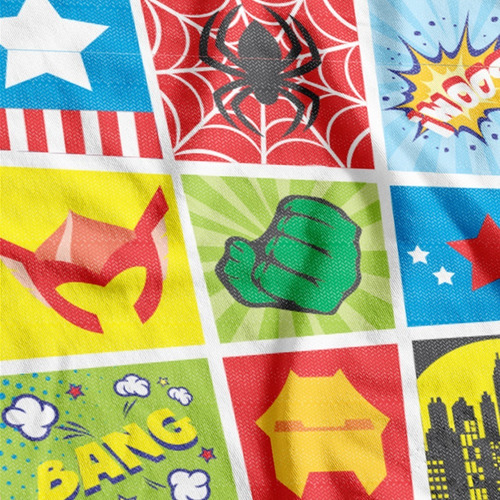 Tnt Estampado Infantil Heroi P/ Toalha Mesa Parede Metro Cor Estampa