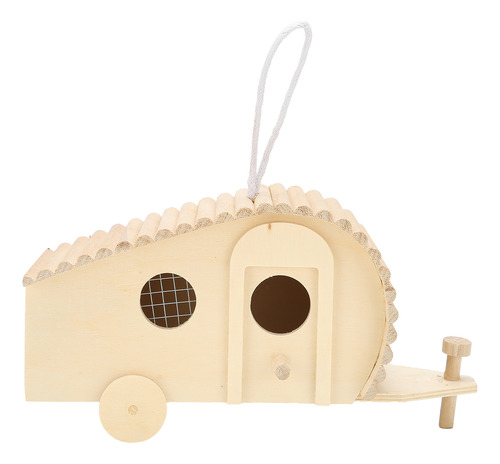 Casa Colgante Para Pájaros De Madera Con Forma De Carruaje,