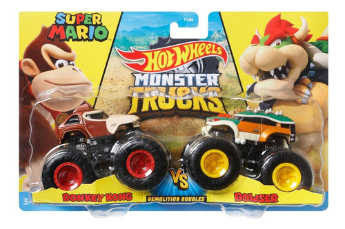 Hot Wheels Monster Trucks Super Mario Donkey Kong Vs Bowser