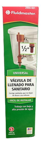 Válvula Llenado Admisión 1/2 Wc