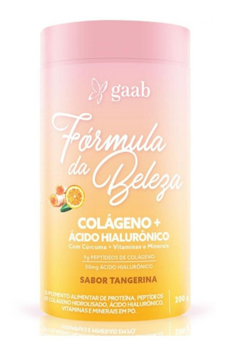 Fórmula Da Beleza Colágeno Ácido Hialurônico Gaab 200g 