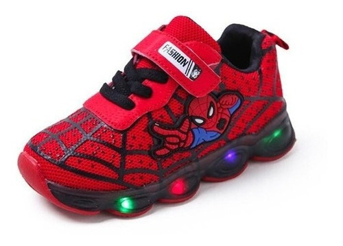 Tenis Deportivos Transpirables De Spider-man Con Luz