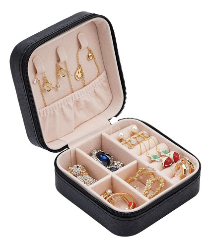 Organizador De Joyas Joyero De Cuerina Collar Anillos