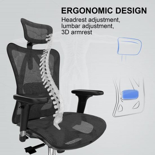 Sihoo M57 Silla De Oficina Ergonómica Con Reposabrazos De 3