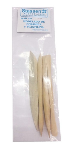 Imagen 2 de 3 de Stassen Set De 4 Estecas Madera Serie 401