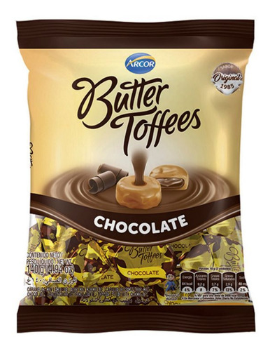 Caramelo Butter Toffees Chocolate Arcor X 140g