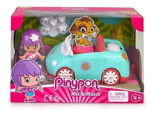 Pinypon Mix & Match Figura Con Auto Y Accesorios 15652