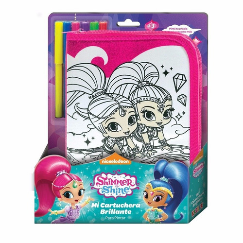 Cartuchera Shimmer & Shine Brillante Para Pintar