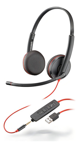 Auricular gamer Plantronics Blackwire C3220 Headset C3220 negro
