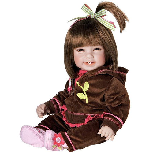 Muñeca Vestida Con Sudadera Marrón Suave - Adora Toddler