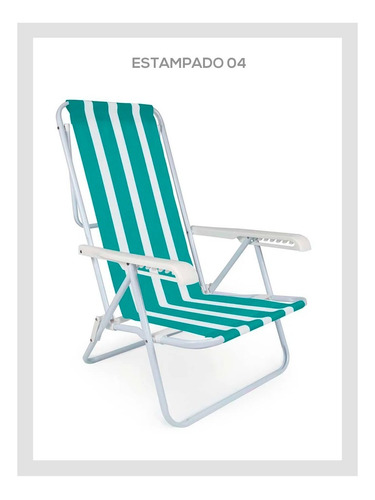 Reposera Sillon Silla Camping Rafia 8 Posiciones Acero Mor