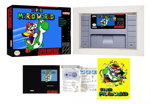 Cartucho de Super Nintendo Com 25 Jogos do Super Mario World