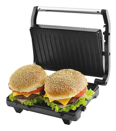 Sanduicheira E Grill Press Inox Antiaderente 2 Em 1 Britânia