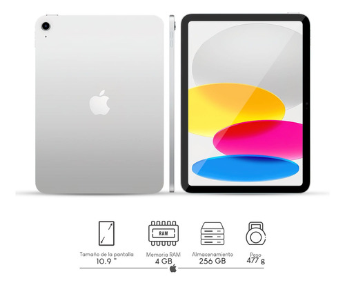 Tablet iPad 10a Generación 10.9 256gb Plata + Lápiz Táctil