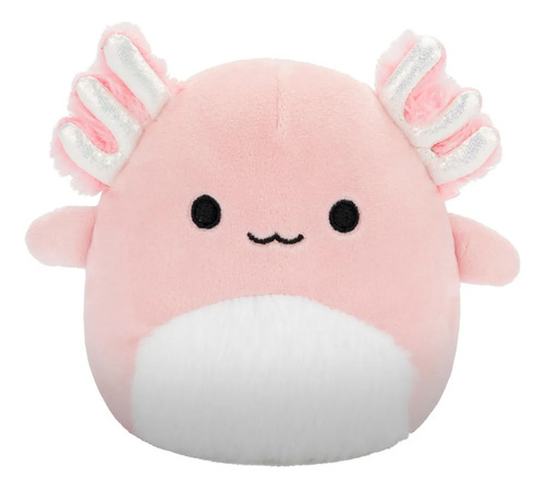 Peluche De Ajolote Rosa De 5 Con Vientre Blanco Peludo (