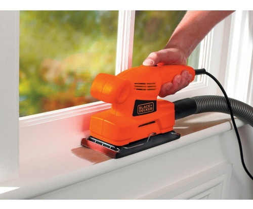 Lijadora orbital Black+Decker CD455 naranja y negra 50Hz 138W 220V