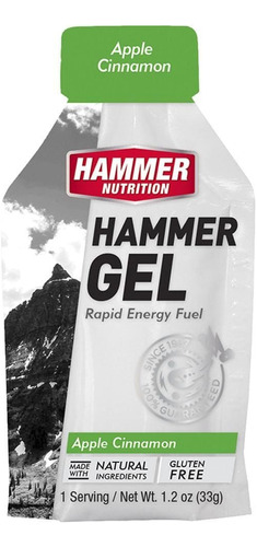 Hammer Gel 33g Energético Con O Sin Cafeína Sabor Manzana