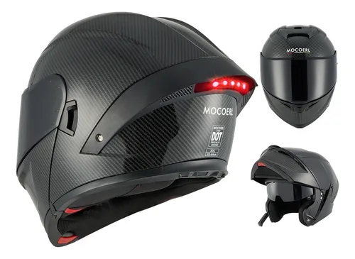 comprar Casco Moto Abatible Certificado Dot Con Bluetooth Luz Led