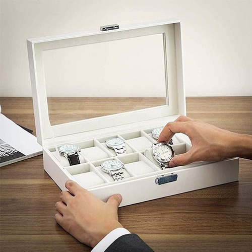 Imagen 8 de 9 de Caja Estuche Para Guardar 12 Relojes