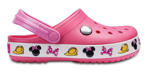 Zapato Crocs Infantil Crocband Minnie Mouse Clog Rosa