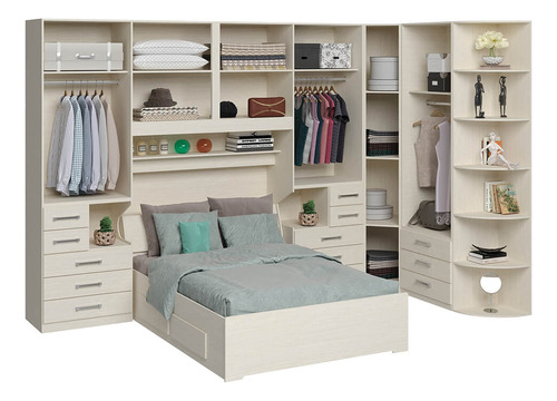 Quarto De Casal De Canto E Sem Cama 1344s Carvalho
