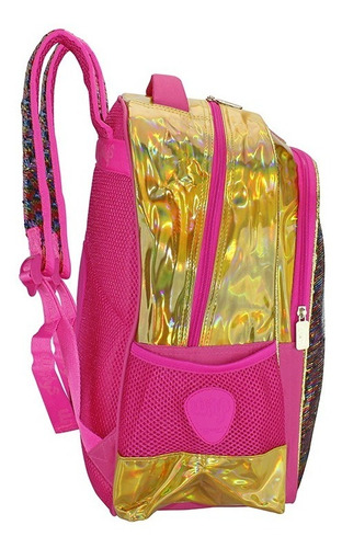 Imagen 5 de 6 de Mochila Lentejuela Reversible Kinder Unicornio Wilys Wk084