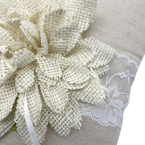 Cesta De Flores Y Cojín Para Anillos De Boda, Encaje Con For