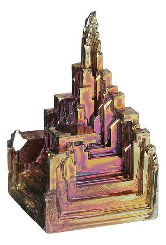 Cristal De Bismuto Natural, Metal Colorido, Cristal Mineral