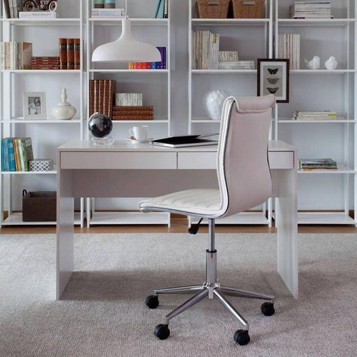 Imagen 2 de 2 de Escritorio 2 Cajones Pc Oficina Habitacion Home Office Blanco