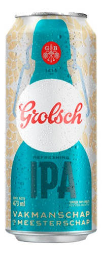 Cerveza Grolsch Ipa Lata 473cc X 12 Unidades