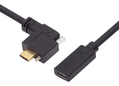 Cable Cy Usb-c Usb 3.1 Tipo C En Ángulo Recto Macho A Hembra