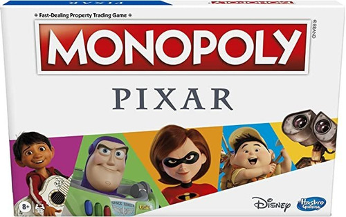 Monopoly: Pixar Edition Board Game For Kids 8 And Up, Compr