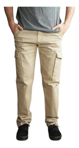 Pantalon Cargo Recto Bodacious Gabardina Elastizado Moda