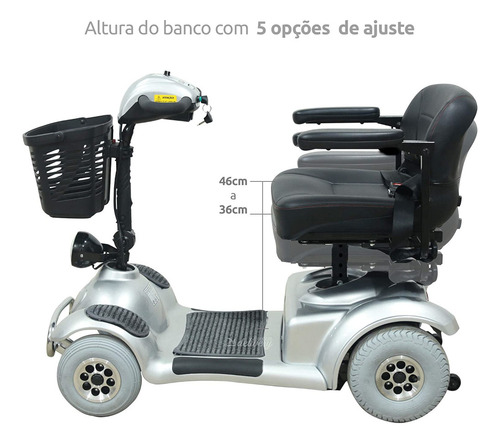 Cadeira De Rodas Motorizada Freedom Mirage Rx Com Ré Titânio
