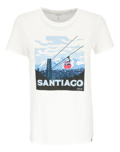 Polera Manga Corta Santiago Women White Doite