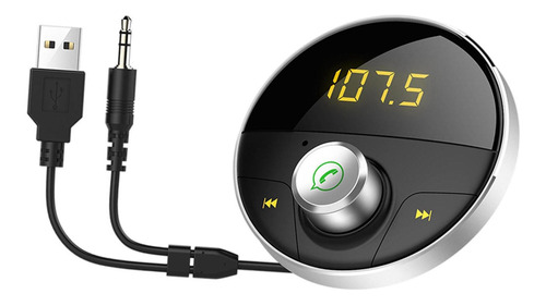 Sistema Del Transmisor Fm De Bluetooth Del Reproductor Plata