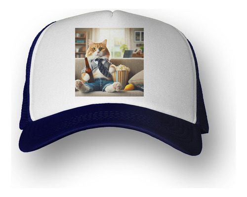 Gorra  Gato Relax Despues Del Trabajo En Sillon