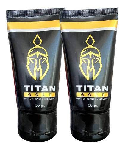 Pack X2 Lubricante Masculino Titan Gold Retarda Y Agranda