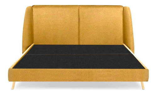 Cama Queen Size Trenton Amarillo Këssa Muebles