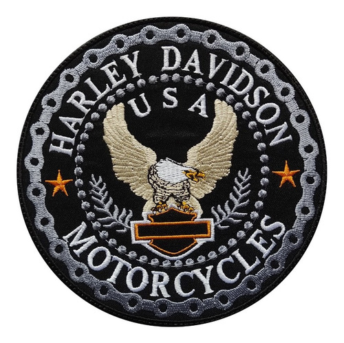 Parche Bordado Harley Davidson Usa Águila Café Motorcycles 