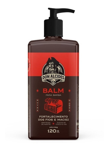 Imagem 2 de 8 de Kit 2x Balm 120ml E 1x Shampoo 120ml Barba Negra Don Alcides
