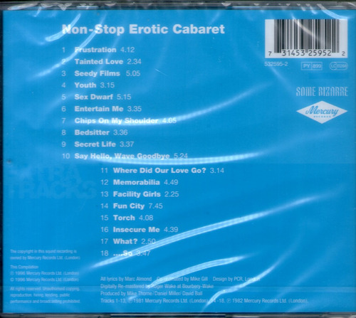 Soft Cell Non Stop Erotic Cabaret Nuevo New Order Abc Ciudad