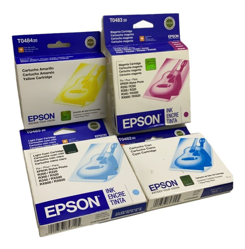 Pack Kit Epson  Cartucho T0482,t0483,t0484,t0485 Facturado 